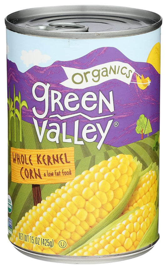 GREEN VALLEY Organic Whole Kernel Sweet Corn, 15 OZ