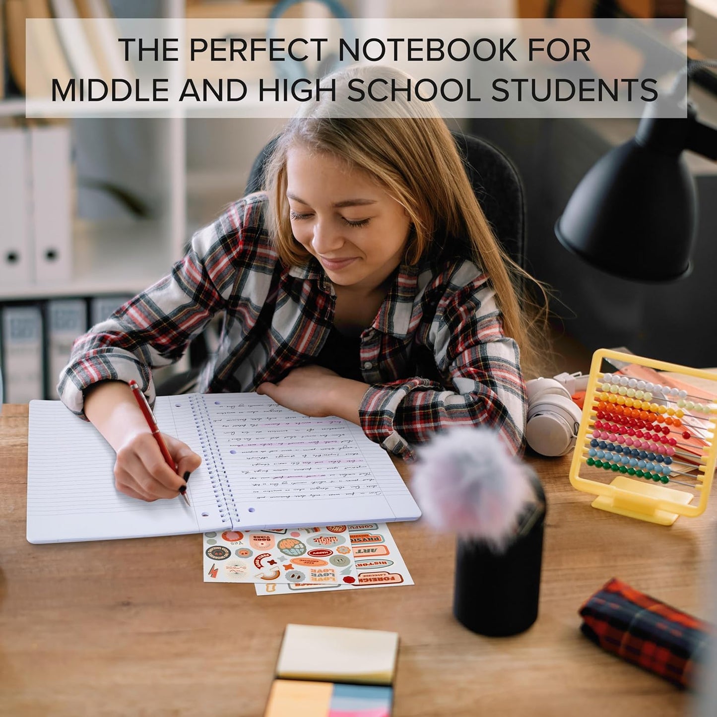 ZICOTO Aesthetic Spiral Subject Notebook Set of 3 For School or College - The Perfect 8" x 10.5" College Ruled Notebook with Premium Paper - Cute Student Supplies to Stay Organized at School