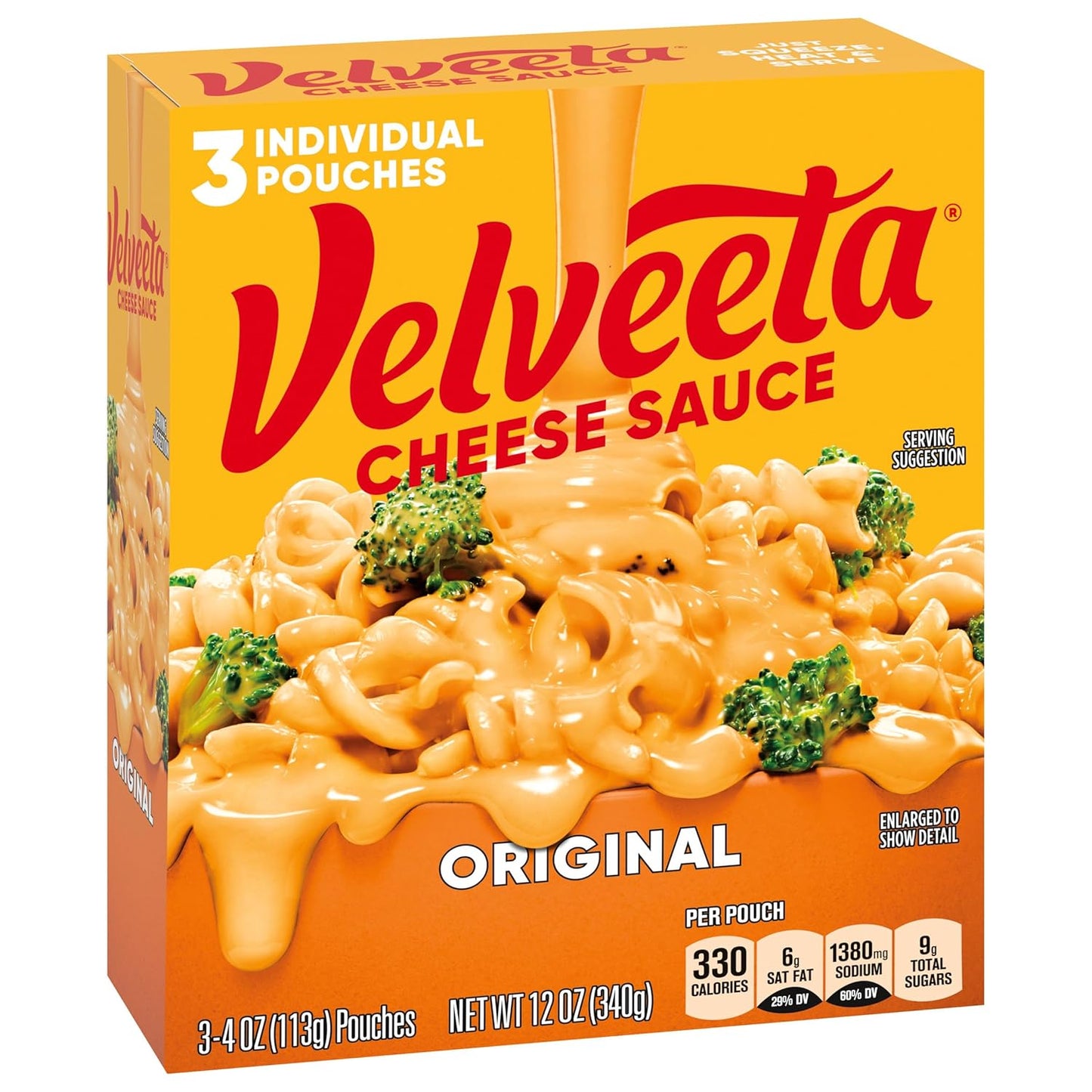 Velveeta Original Melting Cheese Sauce Pouches (3 ct Box, 4 oz Packets)