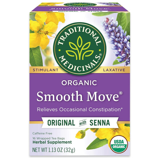 Traditional Medicinals Tea, Organic Smooth Move, Relieves Occasional Constipation, Senna, 16 Tea Bags