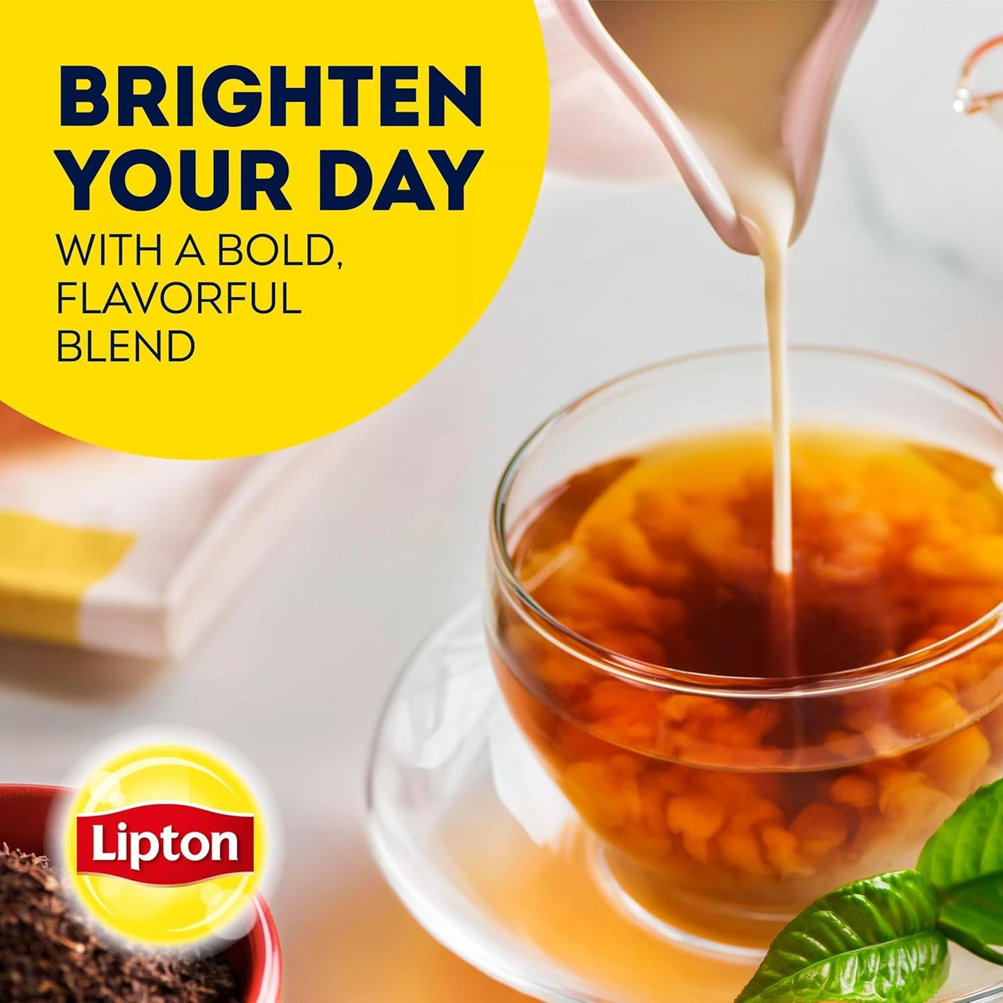 Lipton Tea Bags, Black Tea, Iced or Hot Tea, Can Support Heart Health, 100 Total Tea Bags