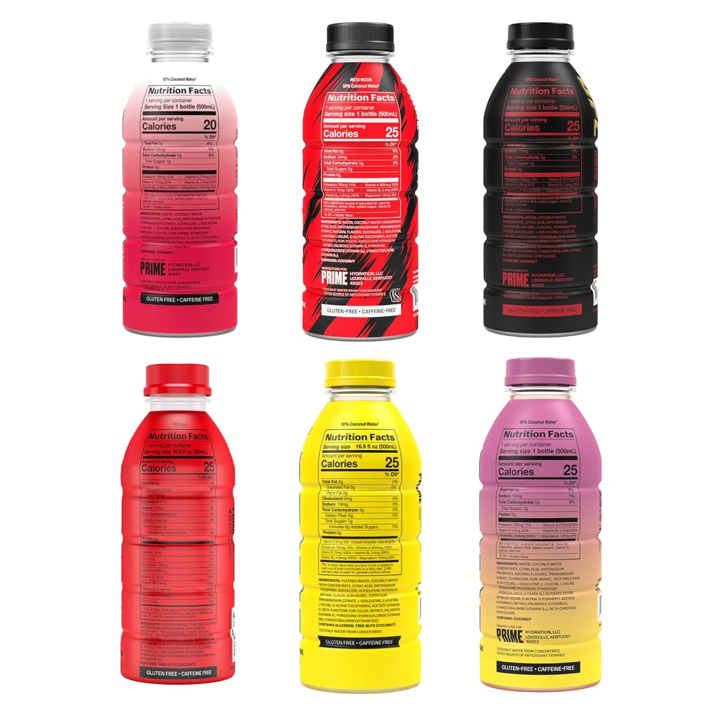 NEW FLAVOR! Prime Hydration Drink Variety Pack - 16.9 fl oz (7 Pack) Packaged by Sivint + 1ST LIMITED EDITION COIN