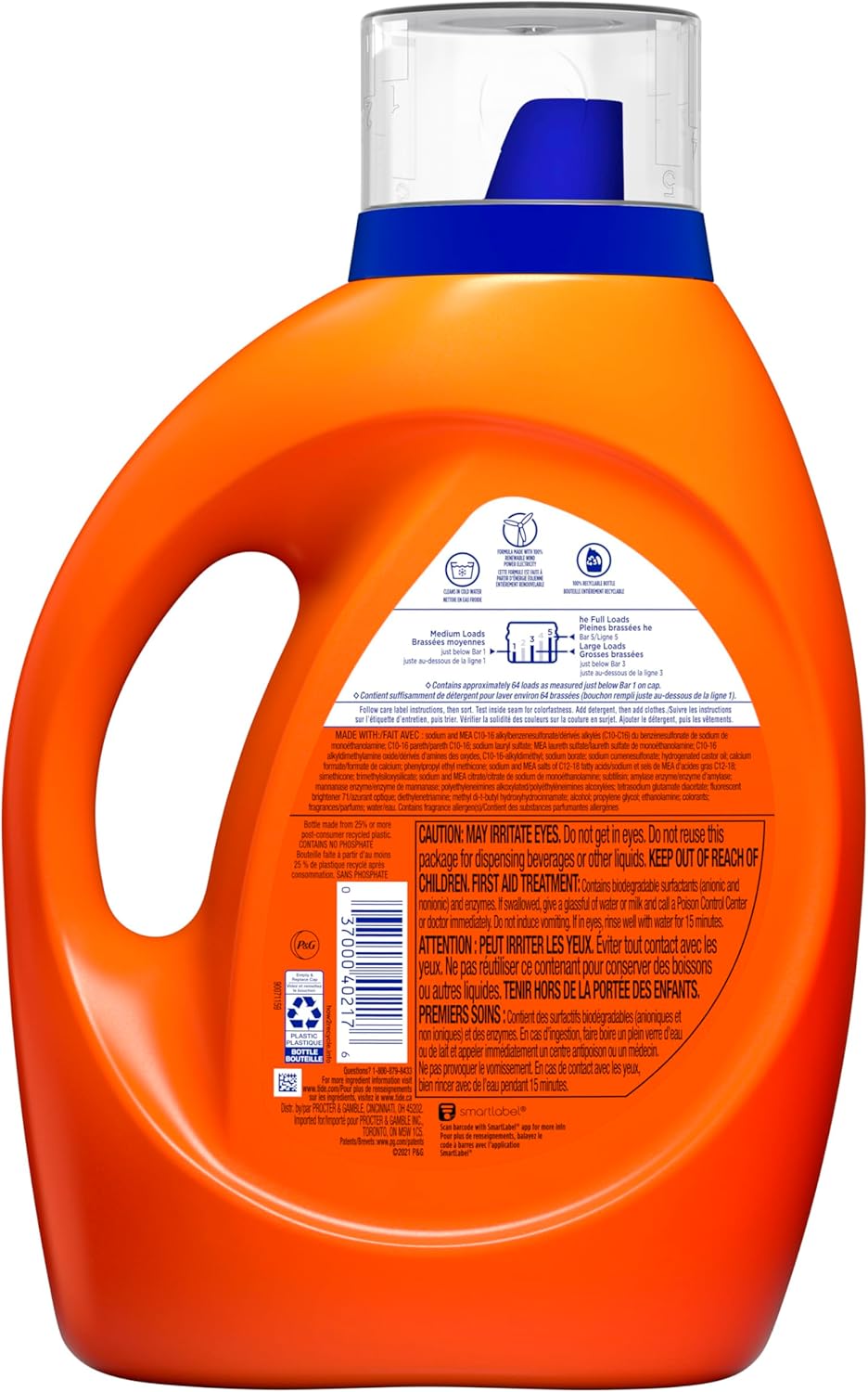 Tide Liquid Laundry Detergent Soap, Original Scent, HE Compatible, 64 Loads, 84 fl oz