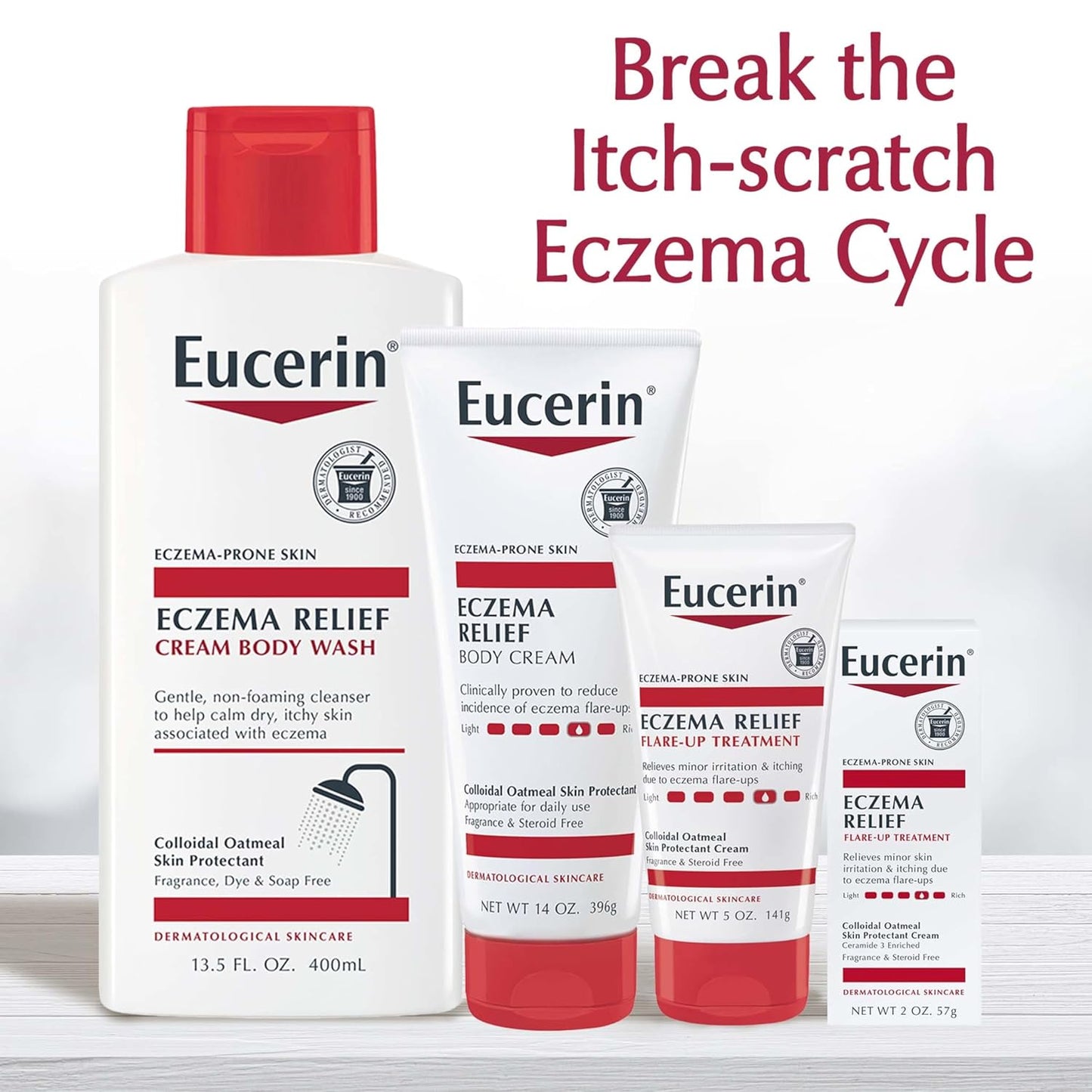 Eucerin Eczema Relief Cream, Full Body Lotion for Eczema-Prone Skin, Moisturizing Eczema Cream, Body Moisturizer, 8 oz. Tube