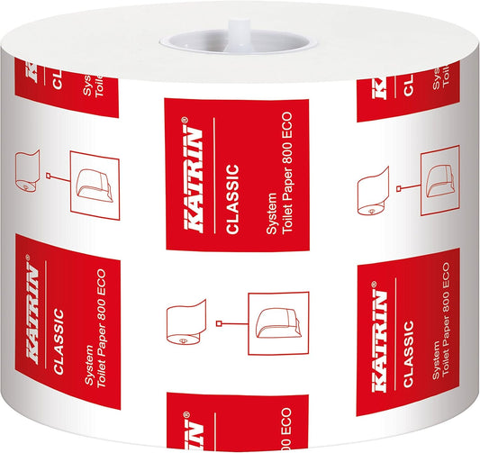 Katrin 103424 Classic System Toilet ECO paper, 100% recycled fibre (Pack of 36)