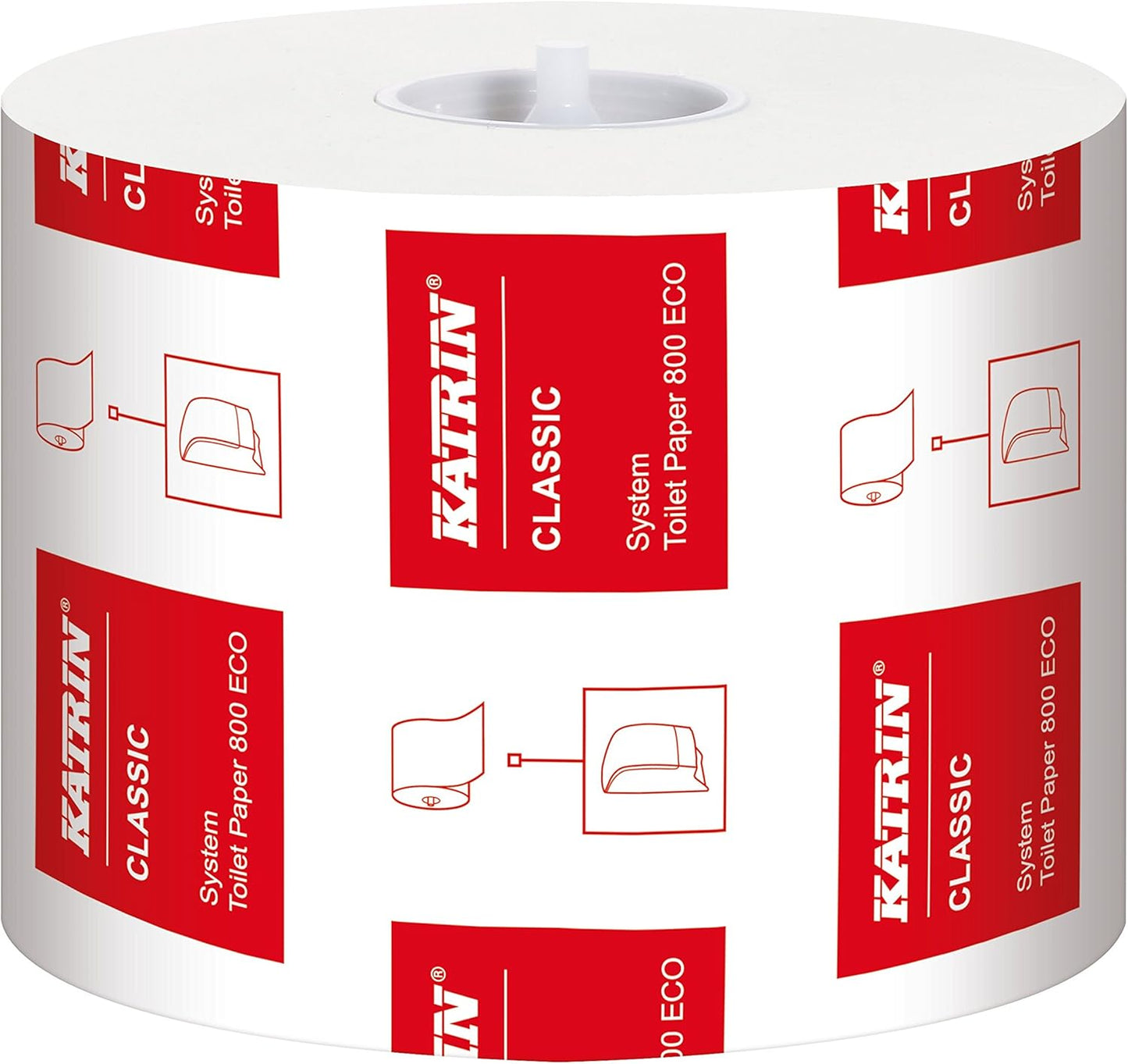 Katrin 103424 Classic System Toilet ECO paper, 100% recycled fibre (Pack of 36)