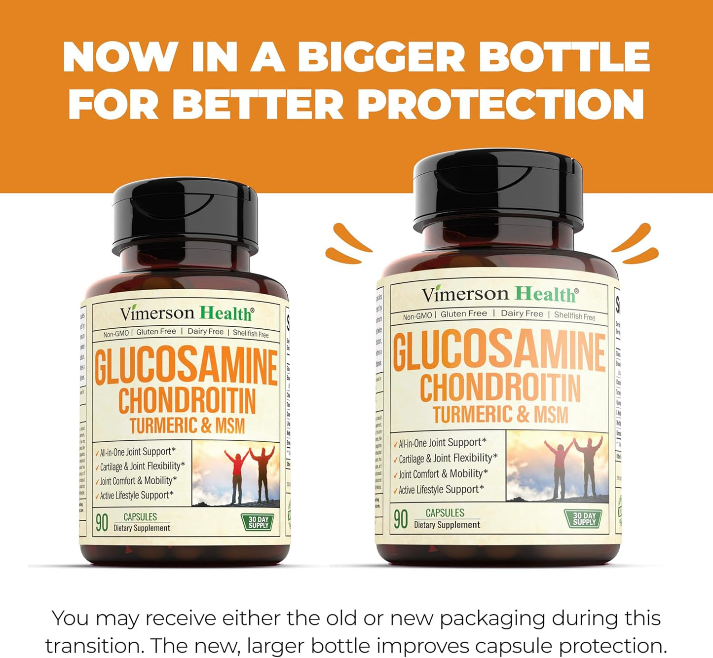 Glucosamine Chondroitin MSM and Turmeric Supplement - Joint Support Supplement with Boswellia & Glucosamine Sulfate 1500 mg. Joint Health Chondroitin Sulfate MSM Supplement for Women & Men 90 Capsules