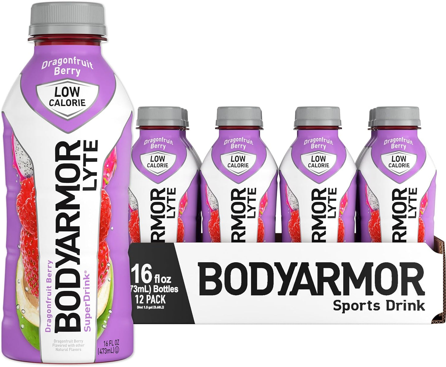 Drink Low-Calorie Sports Beverage, Dragonfruit Berry, Coconut Water Hydration, Natural Flavors With Vitamins, Potassium-Packed Electrolytes, Perfect For Athletes, 16 Fl Oz (Pack of 12)