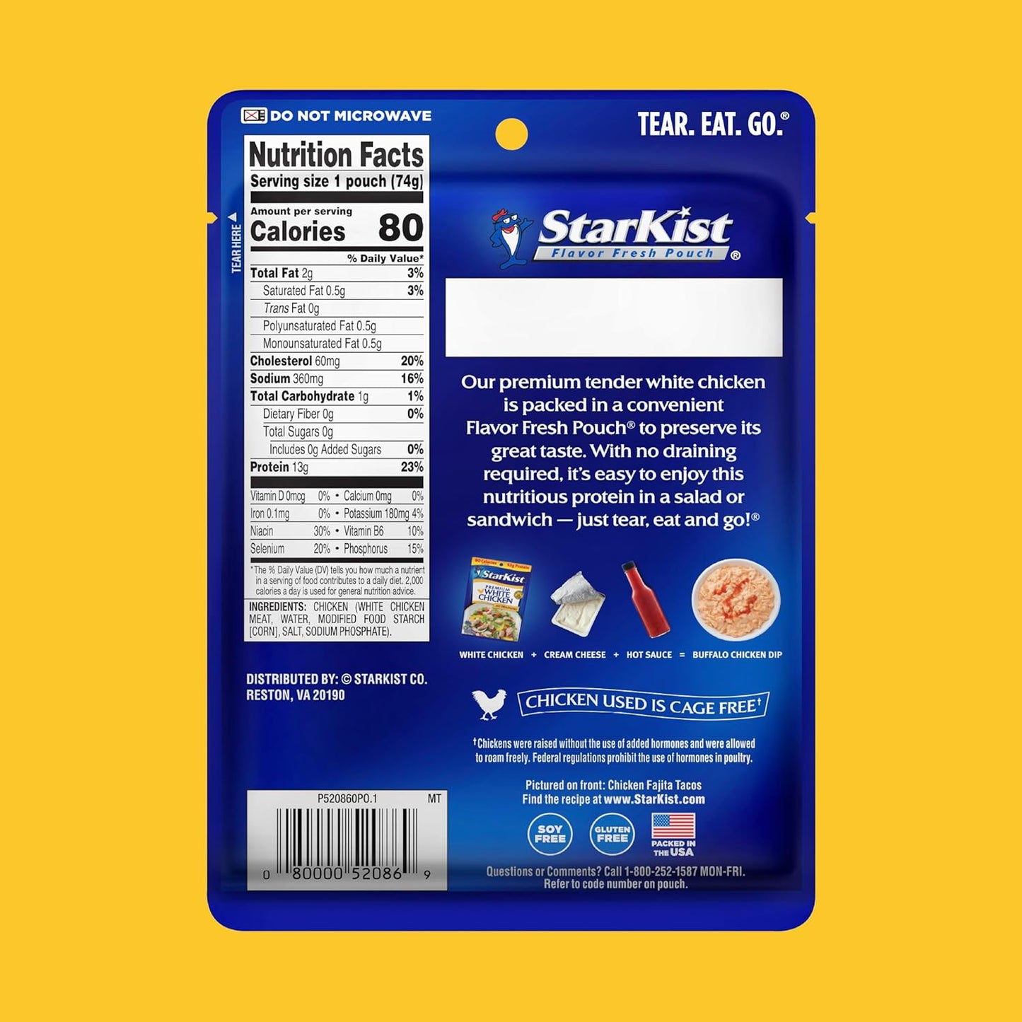 StarKist Premium White Chicken - 2.6 oz Pouch (Pack of 12)