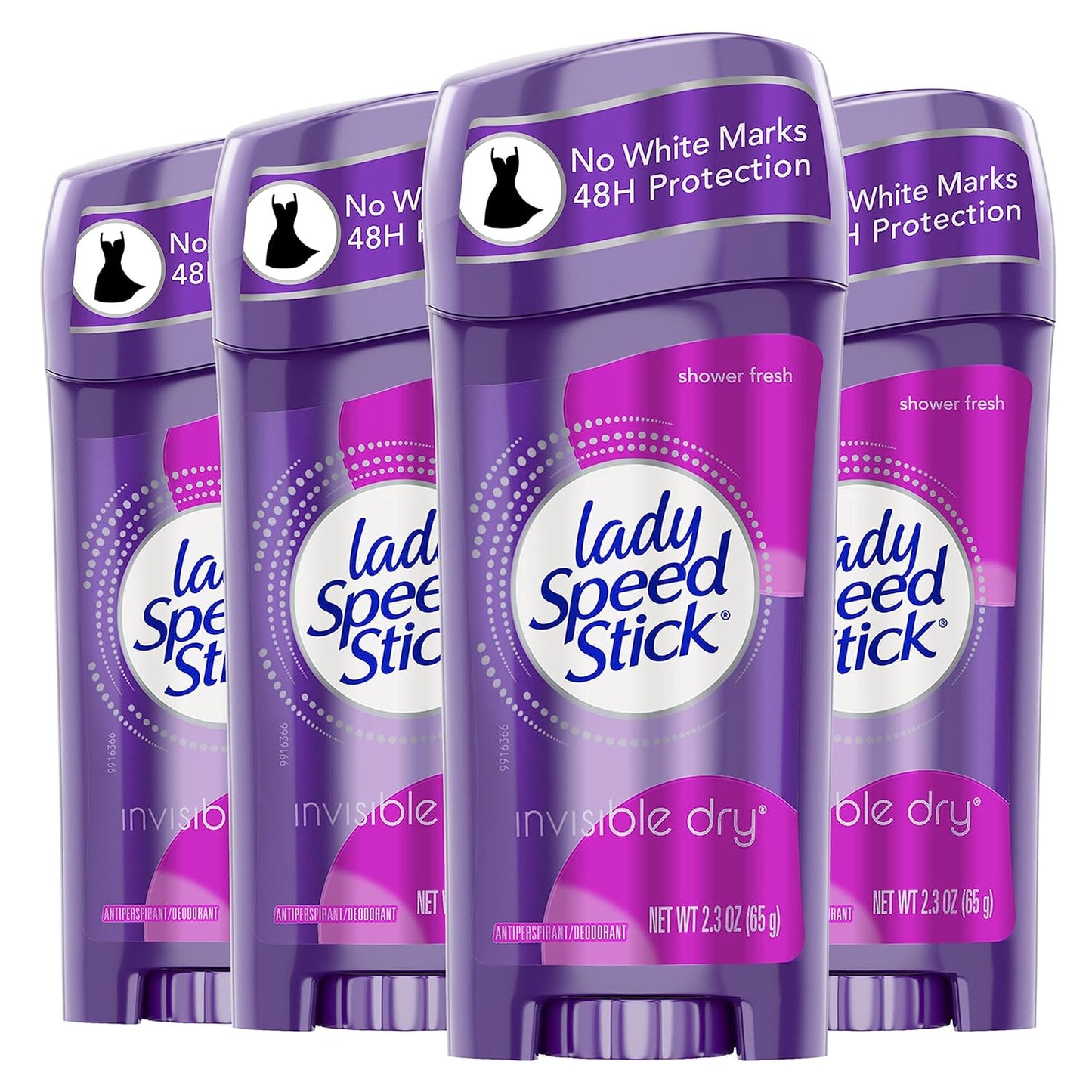 Lady Speed Stick Deodorant for Women,invisible Dry Shower Fresh- 2.3 Ounce (pack Of 4),