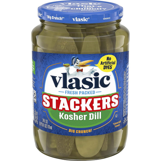 Vlasic Stackers Kosher Dill Pickles, Keto Friendly, 24 FL OZ