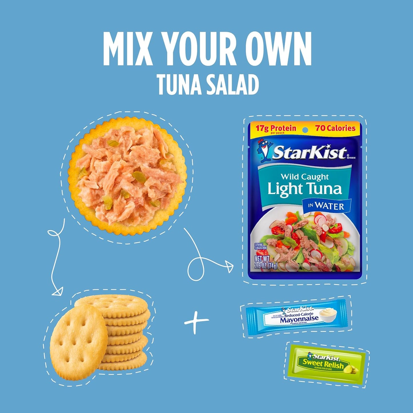 StarKist Lunch To-Go Chunk Light Mix Your Own Tuna Salad - (Pack of 5)