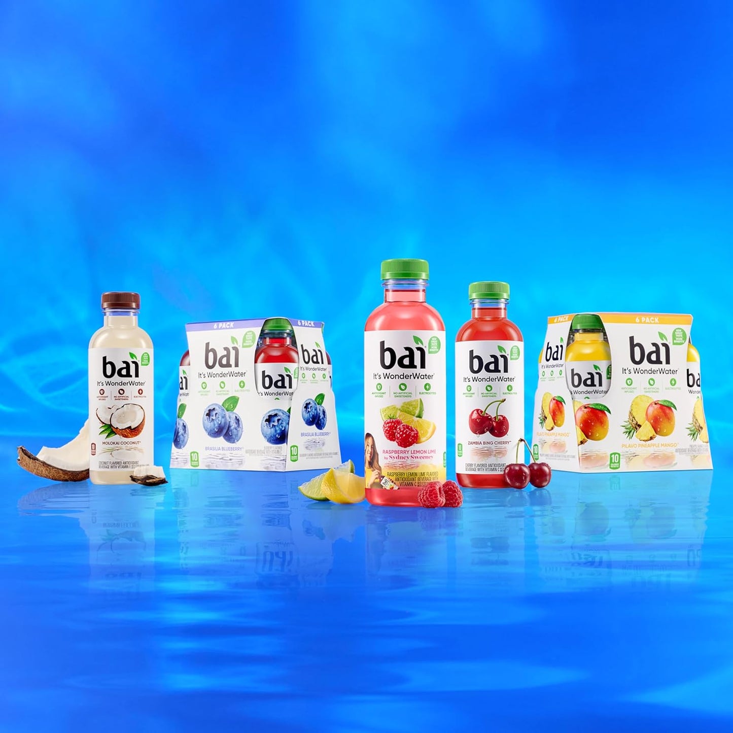 Bai Antioxidant Infused Water Beverage, Zambia Bing Cherry, with Vitamin C and No Artificial Sweeteners, 18 Fluid Ounce Bottle, 12 Pack