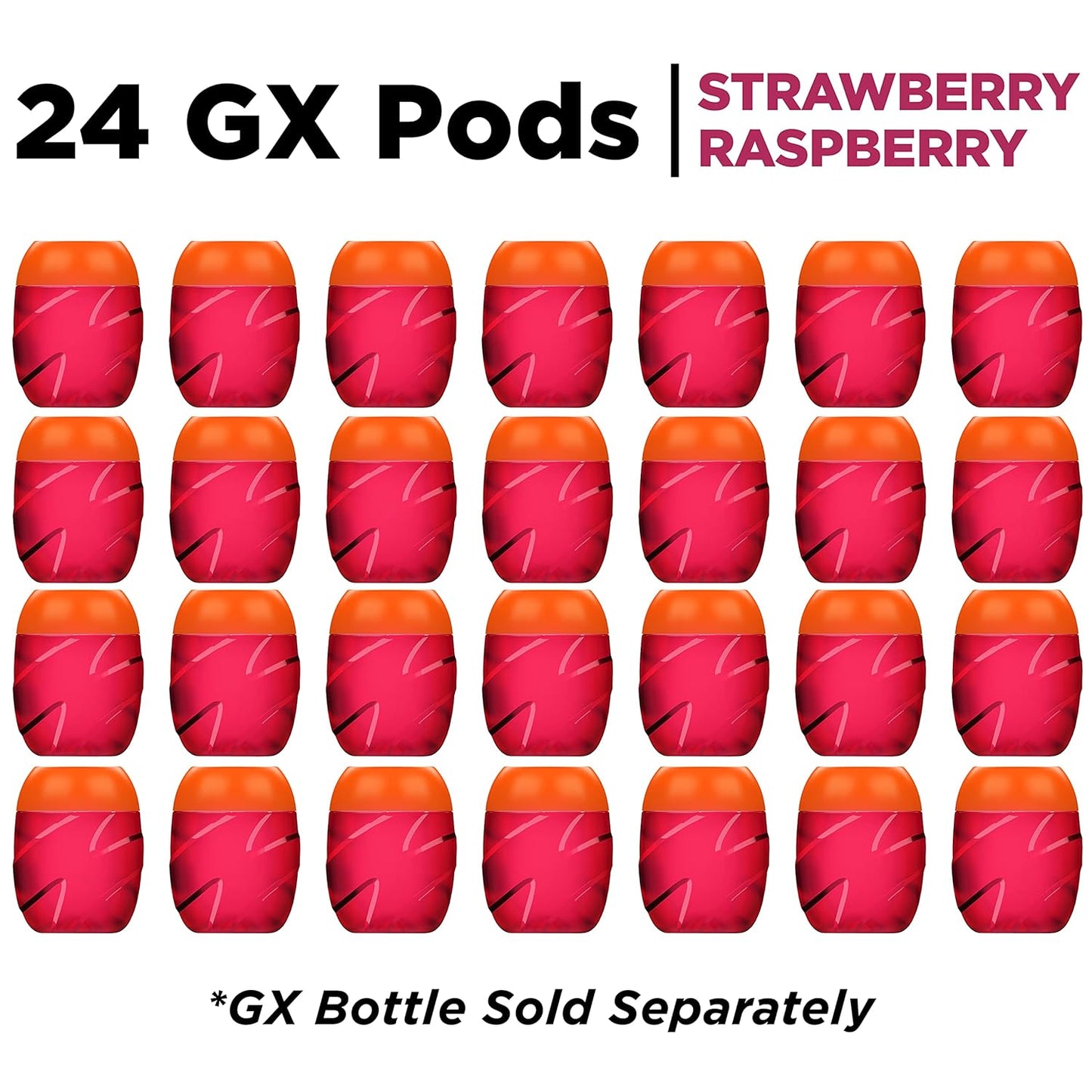 Gatorade unisex adult Gatorade GX Pods, Strawberry Raspberry 4 Count (Pack of 6)