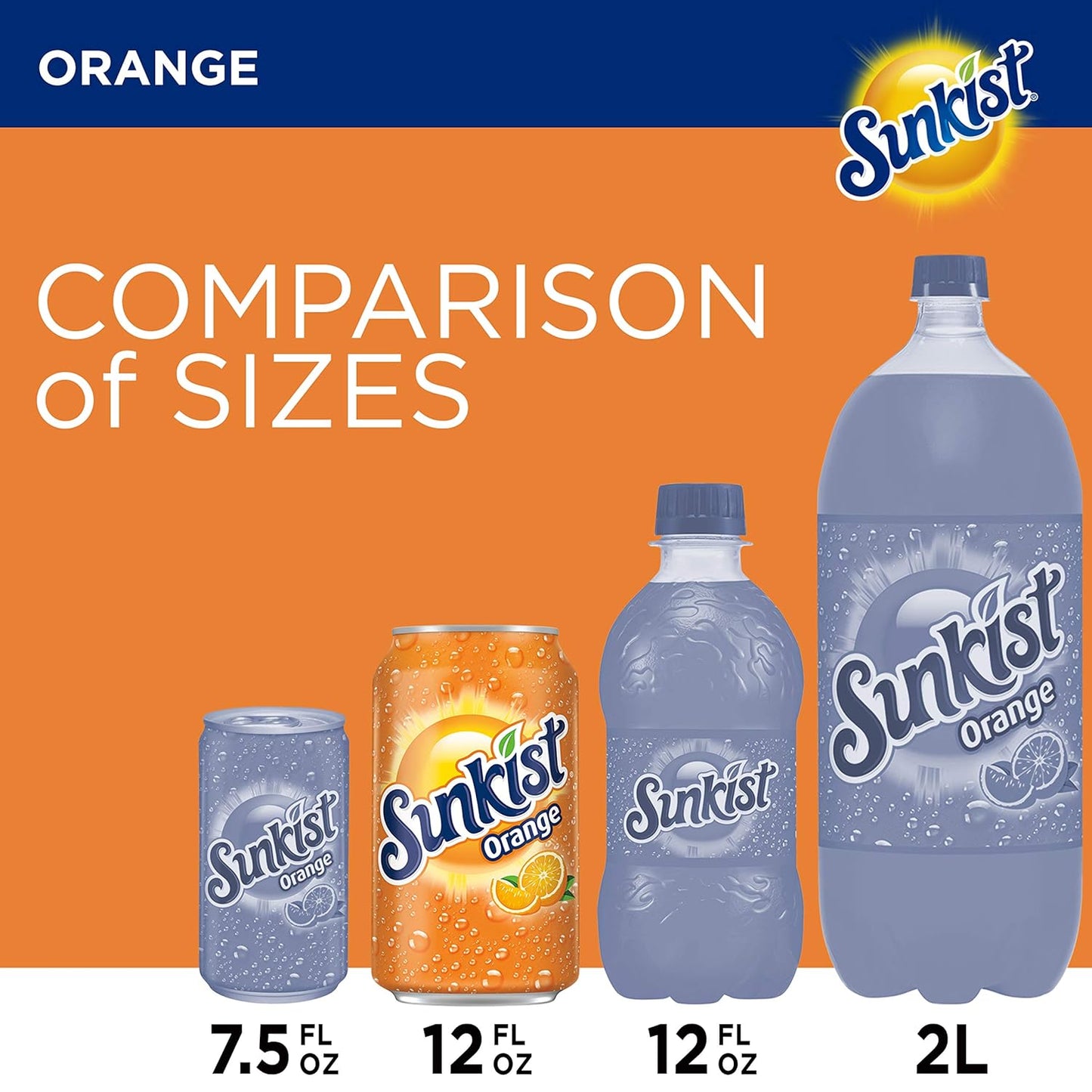 Sunkist Orange Soda, 12 fl. oz. Cans, 12 Pack (Pack of 2)