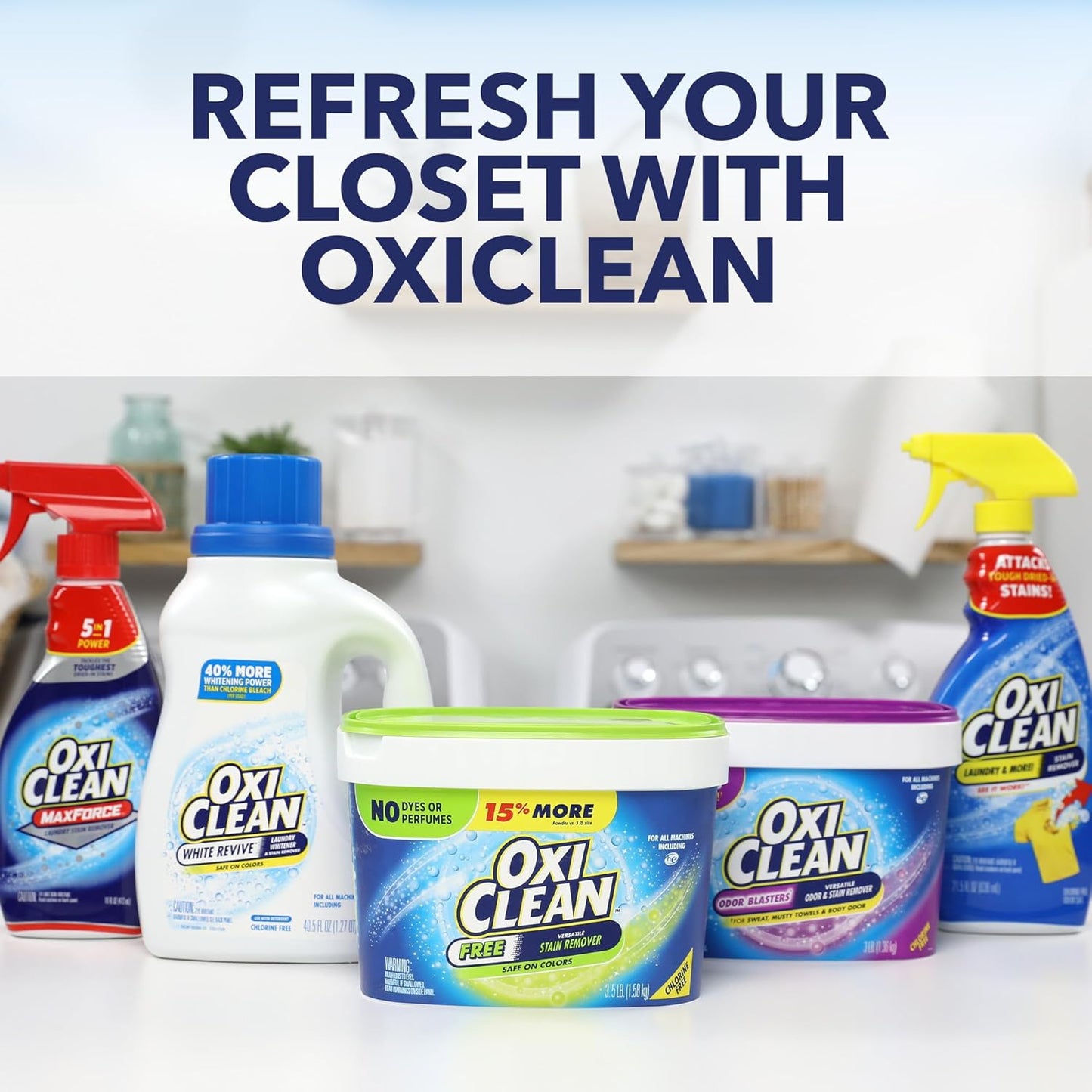 OxiClean Free Versatile Stain Remover Powder, 3 lb