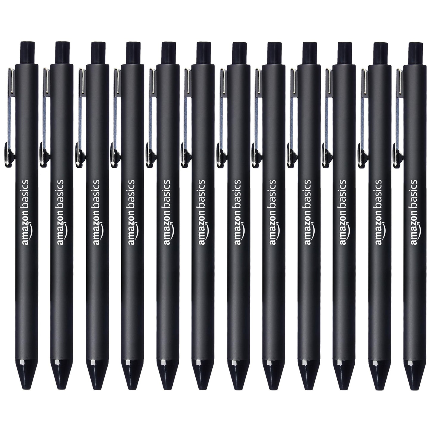 Amazon Basics Retractable Ballpoint Pen - Black, 1.2mm, 12-Pack