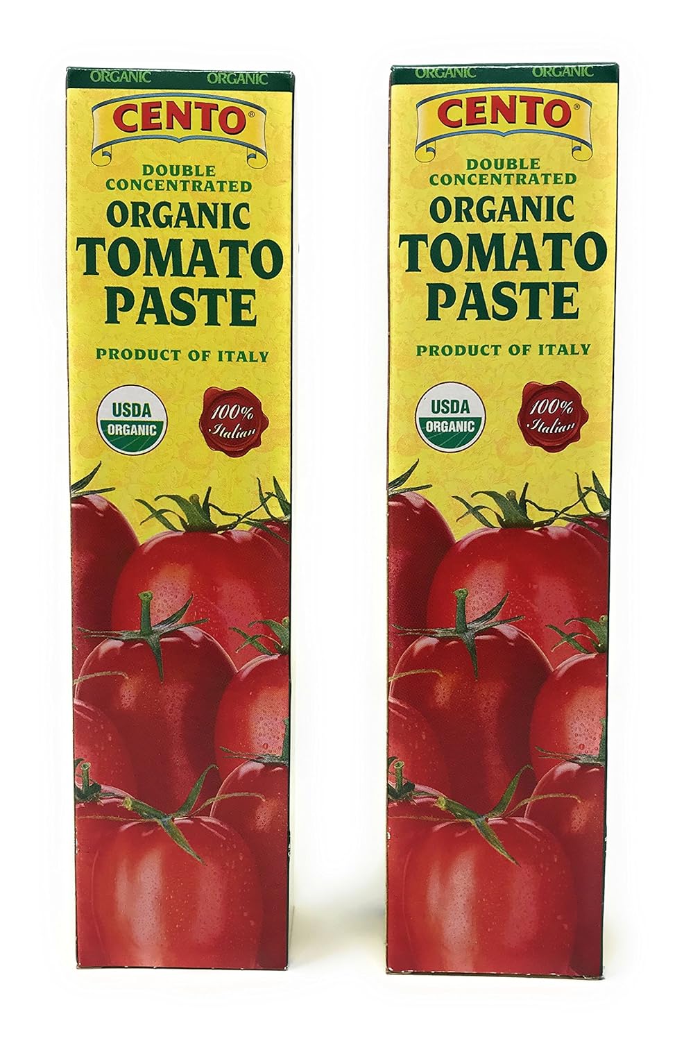 Cento Double Concentrated ORGANIC Tomato Paste - 2/ 4.56 oz tubes