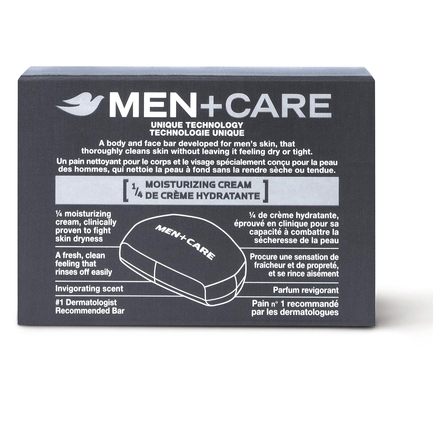 DOVE MEN + CARE 3 in 1 Bar Cleanser for Body, Face, and Shaving Extra Fresh Body and Facial Cleanser More Moisturizing Than Bar Soap to Clean and Hydrate Skin 3.75 Ounce (Pack of 8)