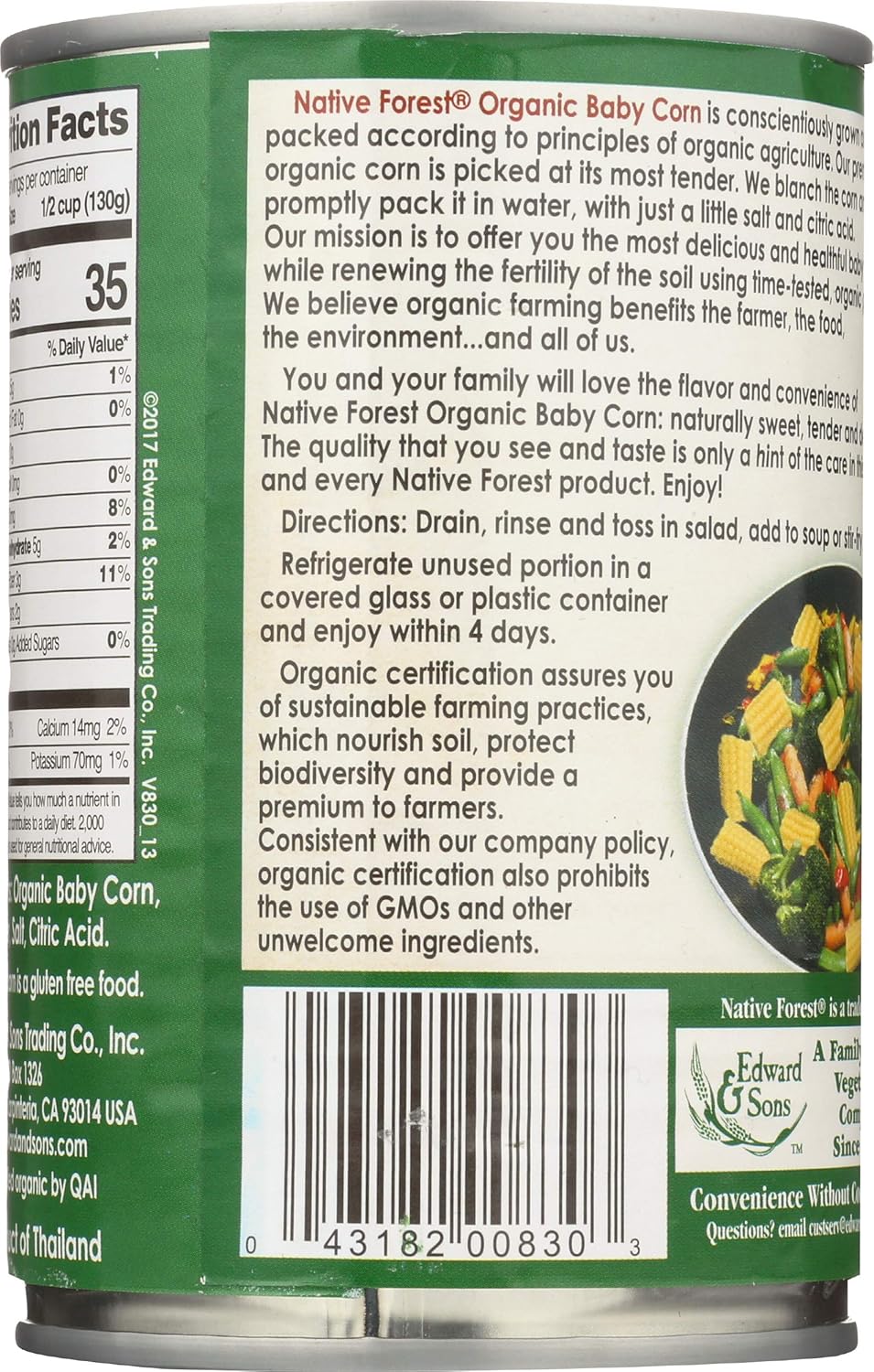 Native Forest, Organic Baby Corn, 14 Ounce