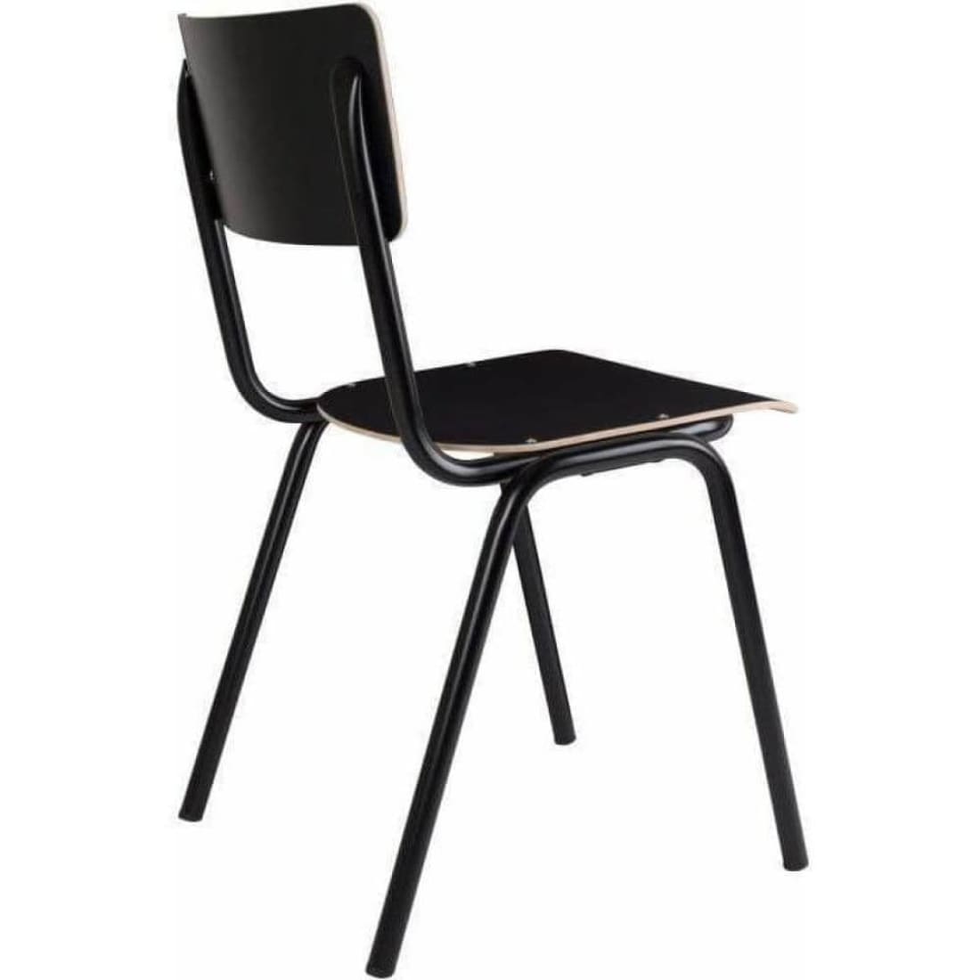 Retro School Chair Black HPL